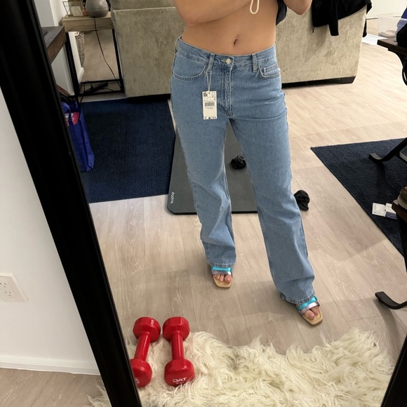 Straight leg mid rise jeans - mango - brand new - Picture 6 of 6